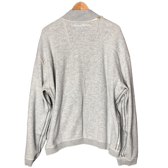 Tommy Bahama Cream Grey Reversible 1/4 Zip Sweater Pullover Long Sleeve Men’s XL - Picture 12 of 16